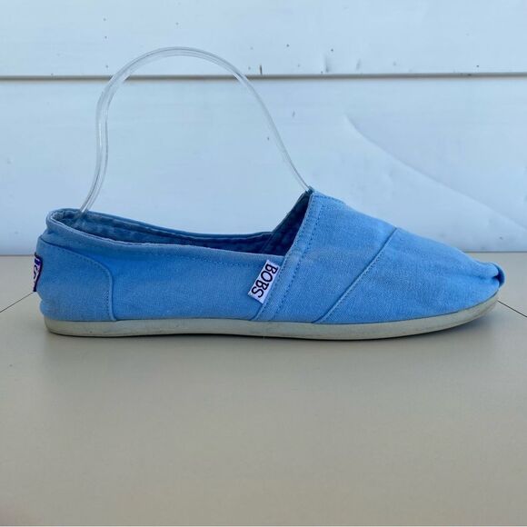 Bobs Skechers Alpargata Slip On Moccasins Shoe 33645 Light Blue Women’s 7.5 - Picture 6 of 10